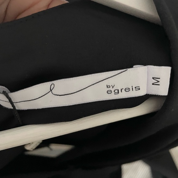 By Egreis Elegant Black Long-Sleeve Wrap Dress - Picture 5 of 6